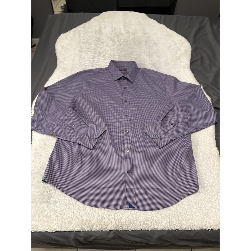 UNTUCKit Symington Dress Shirt Mens XL Blue Red Plaid Button Up Long Sleeve